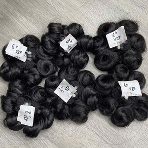 Virgin Vietnamese Hair LINU Brand Super Quality Fast Curl Natural Color <b>Silky</b> Machine Double Weft Weaving - Product Image 4