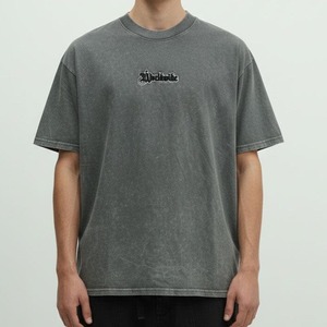 Camiseta Vintage con Logotipo Personalizado, Lavada con Ácido, Estilo Desgastado, Talla Grande, 100% Algodón Pesado para Hombre - Product Image 1