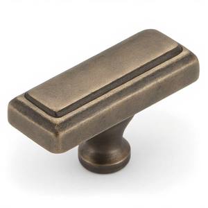 Pomo de Puerta de Latón Macizo con Acabado Antiguo, Forma Redonda Clásica para Puertas de Madera, Herrajes para el Hogar - Product Image 1