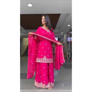 Ensemble de costumes pour femmes de designer pour les fêtes avec fil et séquence pour un look élégant - Product Image 6