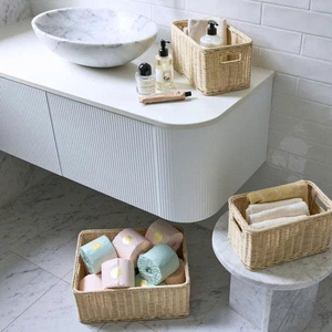 Pequeño y Elegante Juego de Cestas de Ratán con Estructura de Acero Resistente, Diseñado para Evolucionar con tu Hogar - Product Image 5