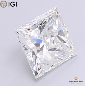 Diamant cultivé en laboratoire CVD de couleur E, clarté VVS1, 4,01 carats, pour pendentif d'élégance classique, forme princesse, certifié IGI - Product Image 6