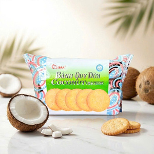 ขนมมะพร้าวกรอบหวาน 160 กรัม ขนมขบเคี้ยวทรงกลม จำหน่ายส่ง รับผลิตแบบ ODM - Product Image 1