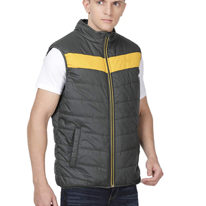 2026 Latest Wholesale High Quality Custom Made Mens Warm PU Leather Waterproof Polyester Wadding Puffer Vest <b>Quilted</b> Waistcoat - Product Image 3