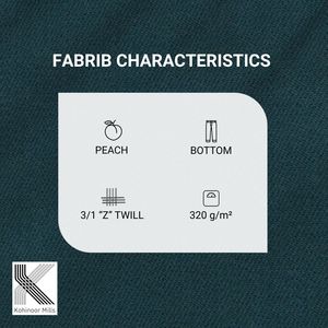 Tissu Sergé Extensible en Coton Lourd 320 g/m² 97% Coton 3% Spandex Teinture Écologique Pêche Ultra Doux Matière Chino Hiver Vente en Gros - Product Image 3