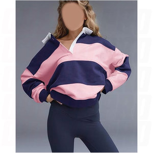 Pull en tricot à col rayé décontracté personnalisé, maillot de rugby, maillot de football, polo pour homme, vêtements de sport, polos de rugby - Product Image 4