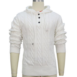 Sweat à capuche en polaire blanc pour homme, coupe classique, couleur unie, coupe-vent et respirant, vêtements d'hiver décontractés - Product Image 4