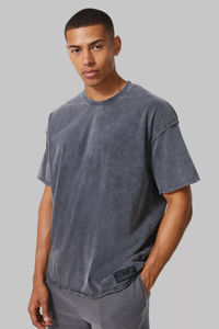 T-shirt ample vintage personnalisé pour impression en relief, en polyester/coton, vente en gros - Product Image 5