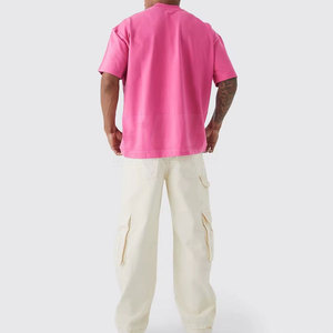 T-shirt Homme Personnalisé à Logo Imprimé, Coupe Ample, 100% Coton, Séchage Rapide, Respirant, Effet Vieilli, Écologique - Product Image 3