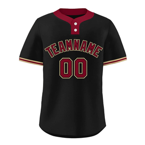 2025 Unisex Adult Custom Front Embroidered Breathable V-neck Short Sleeve <b>Baseball</b> Shirts Stitched Jersey Uniforms Team Name - Product Image 1