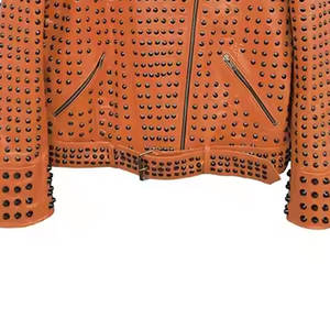 แจ็คเก็ตหนังวัวสไตล์พังก์แบบสั่งทำพิเศษสำหรับผู้ชาย ฤดูหนาว ระบายอากาศได้ดี กันลม คุณภาพสูง ขายดีที่สุด แจ็คเก็ตหนังพังก์ - Product Image 4