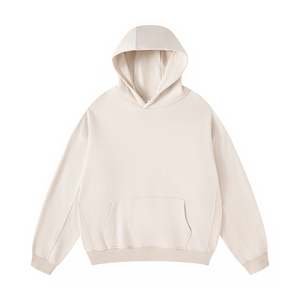 Sweat-shirt à capuche surdimensionné en molleton 100% coton, couleur unie, unisexe, décontracté, pour l'automne - Product Image 1