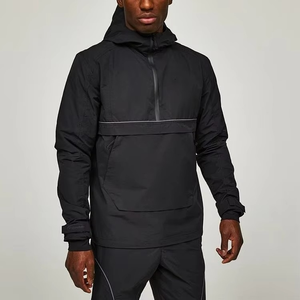 Chaqueta Cortavientos Deportiva Impermeable con Capucha y Cierre para Hombre, OEM ODM, Logotipo Personalizado, Ligera - Product Image 1