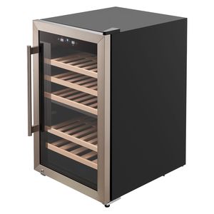 Enfriador de Vino de Doble Zona Independiente para 52 Botellas, Refrigerador con Temperatura Ajustable de 41-65F, Mini Bodega con Puerta de Vidrio - Product Image 1