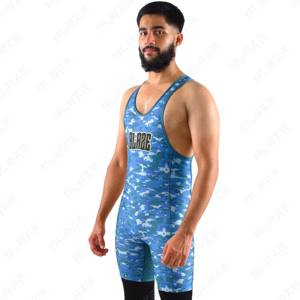 Nouvel arrivage Vente en gros Wrestling Singlet Personnalisé pour hommes Sublimation Polyester Spandex Wrestling Sportswear Singlet - Product Image 2