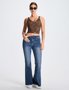 Women Solid Windproof <b>Crop</b> <b>Top</b> Stand Neck Full Sleeve <b>Sequined</b> Tank <b>Top</b> Breathable Spandex/Nylon Front Logo Fashion <b>Top</b> - Product Image 4