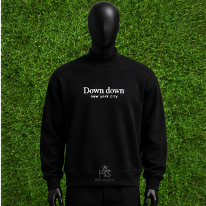 Top Trend Sustainable Cotton/Fleece Mock Neck Unisex Sweatshirt Premium Quality Black Color Mock Neck Full Sleeve <b>Shirt</b> - Product Image 1