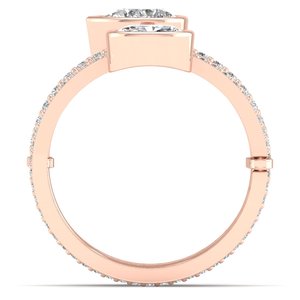 Bagues de promesse de mariage en or massif 14 carats avec diamants HPHT CVD cultivés en laboratoire pour femmes, certifiées IGI, bijoux fins, prix de gros REYES - Product Image 4