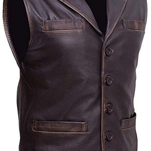 Chaleco de Cuero para Motociclista, Moda 2026, Alta Calidad, Invierno, Diseño Personalizado, Transpirable, Ropa Exterior para Hombre - Product Image 6