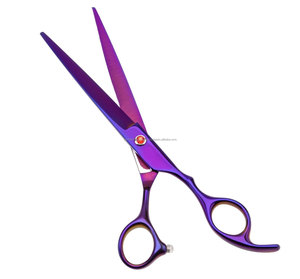 World Precision Surgical Professional Dog Grooming Scissors Set Titanium Coated <b>Long</b> Handle Right-Handed Pet Shears Kit Thinning - Product Image 2