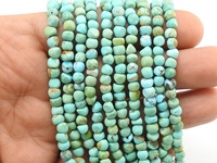 Perles en pierre turquoise de l'Arizona lisses et irrégulières en vrac, perles intercalaires de 16 pouces pour la fabrication de bijoux