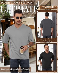 เสื้อยืดโอเวอร์ไซส์ผ้าฝ้ายแท้ 100% น้ำหนัก 220 กรัม พิมพ์ลายตามสั่งที่ไหล่ สไตล์ฮิปฮอป ไซส์ใหญ่พิเศษ ผ้าฝ้ายแท้ 100% ทรงบ็อกซี่ สำหรับผู้ชาย - Product Image 5