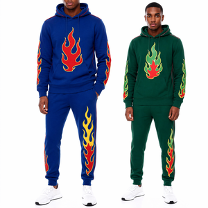 Mens Activewear Set Hooded Pullover And Jogger <b>Pants</b> For Gym Running Stretch Fabric Performance Suit - Product Image 1