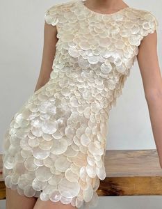 Multiple Strap Cold Shoulder <b>Mini</b> Dress with Golden Decoration on Neck Unique Designer Frill Dress for Girls - Product Image 6