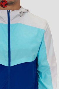 Ensemble de survêtement d'été pour homme avec capuche, coupe-vent léger, short, séchage rapide, respirant, deux pièces, vêtements de sport, logo personnalisé - Product Image 3