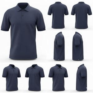 T-shirt décontracté tricoté pour homme en polyester et coton, manches courtes, imprimé intégral, anti-boulochage, logo personnalisé, vente en gros OEM - Product Image 3