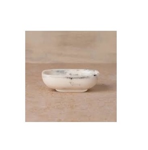 Bar Soap Dish Resin <b>Holder</b> Oval Soap <b>Sponge</b> Tray Soap Case Box Saver for Bathroom Shower Kitchen Sink- White Marble Resin - Product Image 1
