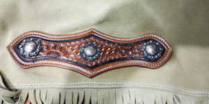 ROYAL INTERNATIONAL Chaps de cowboy western pour homme en cuir véritable à motif floral avec fermeture à boucle - Product Image 4