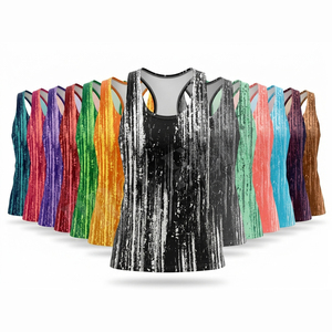 Camiseta Deportiva sin Mangas con Diseño Moderno a Rayas, Estilo Racerback, para Gimnasio, Fitness, Entrenamiento de Alto Rendimiento, 2026 - Product Image 1