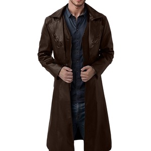 HARAZ INTERNATIONAL Men's Genuine Leather Motorcycle Jacket Turn-down Collar <b>Covered</b> <b>Buttons</b> Sherpa Lining Winter Casual Regular - Product Image 4
