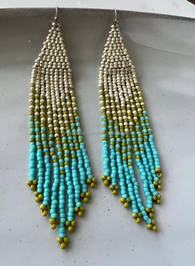 Pendientes colgantes bordados con cuentas de semillas americanas, estilo clásico, unisex, multicolor, diseño nativo campestre, moda, fiesta, personalizados - Product Image 3