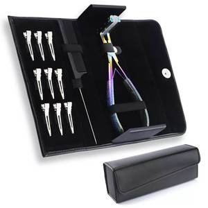 Kit d'outils pour extensions de cheveux, étui en PU avec pinces, peigne et outil de retrait pour l'installation et le retrait des extensions, kit d'outils de qualité supérieure - Product Image 6