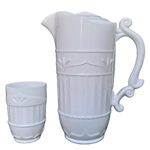 เหยือกเครื่องดื่มอะคริลิคลายนูนและแก้วน้ํา - Product Image 1