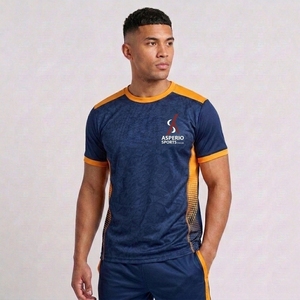 T-shirt de sport unisexe personnalisé en coton 100% respirant et écologique, coupe classique, sérigraphié, pour hommes, vente en gros de haute qualité - Product Image 1