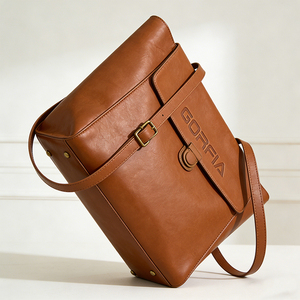 Bolso de Hombro Clásico de Lujo Simple y Gran Capacidad para Mujer, Bolso de Mano de Cuero PU de Alta Calidad en Color Marrón Oscuro - Product Image 5