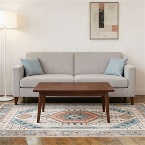 Tappeto Vintage per Soggiorno, Camera da Letto e Sala da Pranzo, Copertura Versatile per Pavimenti e Mobili - Product Image 1