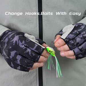 Guantes de Pesca Sublimados Personalizados de Medio Dedo, Guantes de Pesca con Diseño Personalizado, Guantes de Pesca con Logotipo Personalizado, Venta al por Mayor - Product Image 5