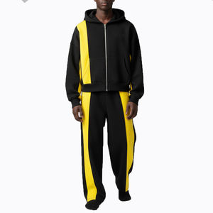 Conjunto Deportivo con Capucha para Hombre, Diseño Estampado con Efecto Lavado Ácido, Proveedor de Marca Privada Personalizada que Ofrece Conjuntos de Chaqueta y Pantalones Deportivos - Product Image 1