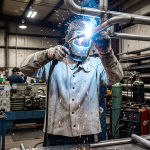 Chaqueta de Soldadura de Cuero Vacuno Resistente al Fuego 500C-1000C, Seguridad Industrial, Resistente al Agua, Protección de Nivel Regular - Product Image 5