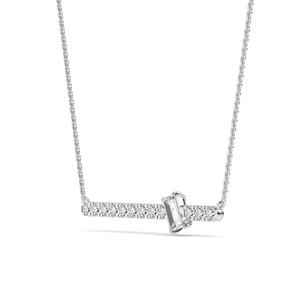 Colgante de diamante cultivado en laboratorio con corte baguette de 0.64 CTW, oro amarillo de 18K, joyería fina para mujer, regalo de compromiso nupcial. - Product Image 2