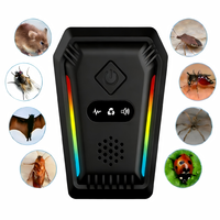 Répulsif à ultrasons pour souris, moustiques et animaux, modèle veilleuse écologique, compatible US/UE, avec 3 couleurs de lumière