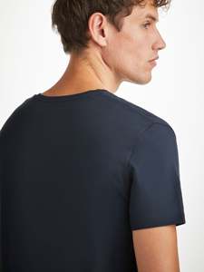 T-shirts pour hommes en gros, col en V, logo personnalisé, 100% coton, manches courtes, décontractés, fabricant OEM ODM, coupe classique - Product Image 2