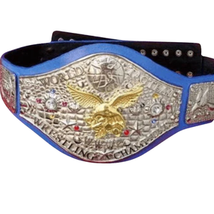 Cinturón de Campeón de Lucha Libre, Plateado con Diseño de Águila, Correa Azul, Cinturón de Título Coleccionable de Alta Calidad - Product Image 5