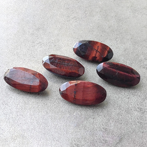 Natural <b>Red</b> Tiger Eye Faceted Cut Oval Shape Calibrated Loose Gemstone for Jewelry Making All Sizes Available - Product Image 6