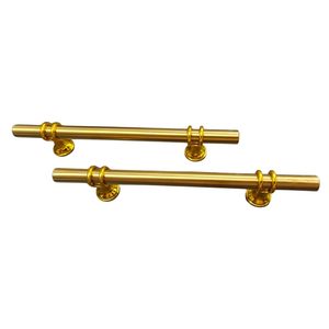 Handmade Brass Cabinet Pull Handles <b>Set</b> of 2 Gold Drawer Handles Long <b>Bar</b> Handles for Kitchen Cabinets Furniture Wardrobe Almira - Product Image 3