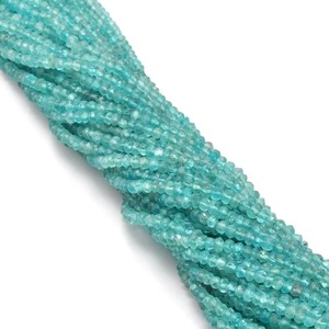 Natural Blue Apatite Faceted Rondelle Spacer Beads 3MM 4MM Loose Gemstone Beads Strand For Jewelry Making Wholesale Price Bulk - Product Image 4